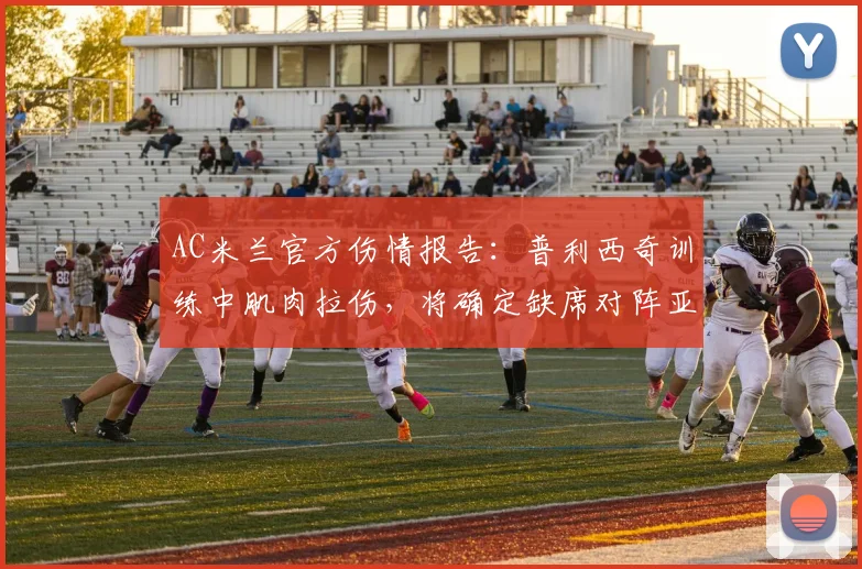 AC米兰官方伤情报告:普利西奇训练中肌肉拉伤,将确定缺席对阵亚特兰大
